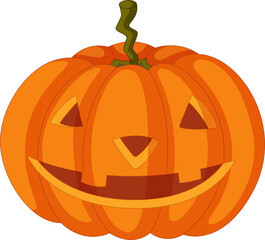 Smiling Halloween pumpkin jack-o’-lantern illustration