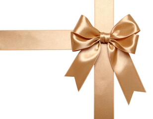 Fototapeta premium Geschenkband mit Schleife, transparenter Hintergrund, png