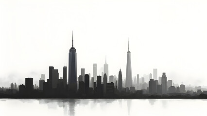 Fototapeta premium Dust jacket minimal skyline