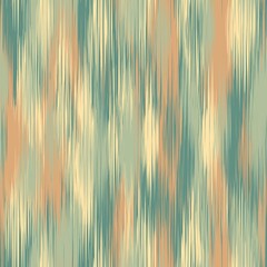Obraz premium Meadowwoven Calm: Vertical Ikat Texture in Muted Green, Beige, and Blue Brushstrokes