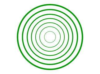 Green concentric circular rings pattern for backgrounds, labels, and modern abstract design visuals