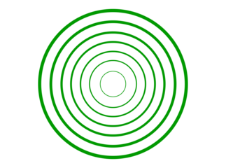 Green concentric circular rings pattern for backgrounds, labels, and modern abstract design visuals