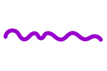Wavy purple line abstract brush stroke for design elements, decorative borders, and graphic highlights