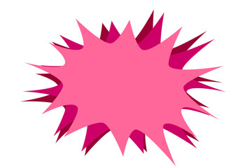 Pink explosion burst shape for banners, posters, stickers, and graphic design projects