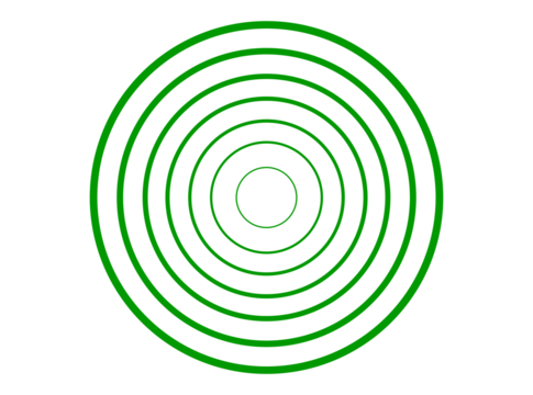 Green concentric circular rings pattern for backgrounds, labels, and modern abstract design visuals