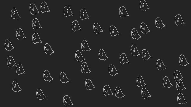 cute ghost pattern video background