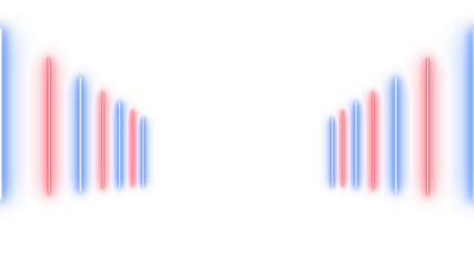 Glow Light Neon Saber arranged in row effect.Vertical laser light effect