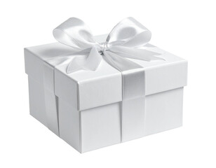 Fototapeta premium Geschenkkarton mit Schleife, transparenter Hintergrund, png