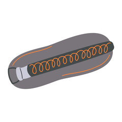 Leg weights, arm weights illustration. Ankle and wrist weights. Sport equipment. Flat icon.