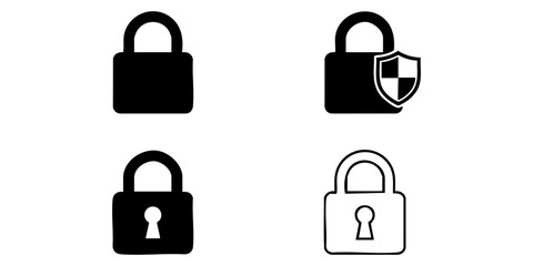 Padlock icons representing security and protection