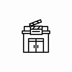 movie theater clapperboard icon sign vector