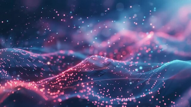 Abstract Tech Background: Digital background perfect for tech operations, neural networks, AI, data transmission, and encryption, Generative AI Videos.