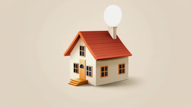 A construction logo with a house roof, Generative AI Videos.