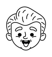 Surprised preschool boy child face