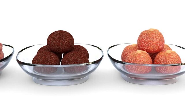 sweet dish in glass bowl