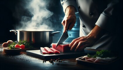 chef preparing food in the kitchen