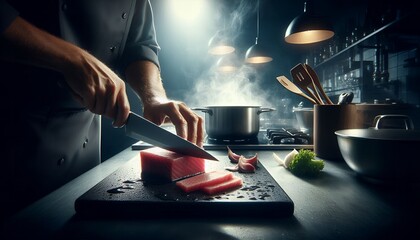 chef preparing food in the kitchen
