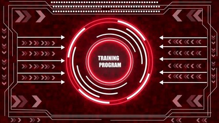 Traning Program Concept Infographic Animation Business Finance Security Ideas Shopping Real Estate Growth.Round scanner animation on dot pattern. - Powered by Adobe