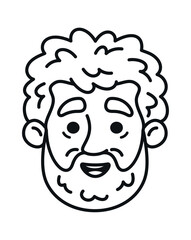 Happy smiling senior man face