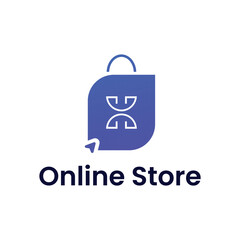 Online shop Logo designs for e commerce and online store logo templates, Creative shopping Logo vector
icon illustration design, Shopping bag icon for online business logo