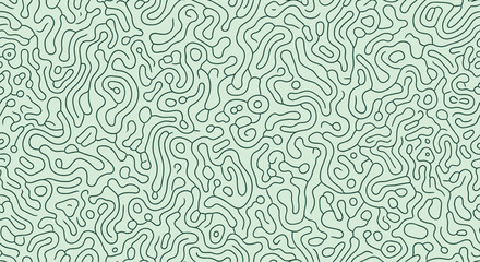 An abstract pattern of organic shapes created with dotted lines on a pale green background.