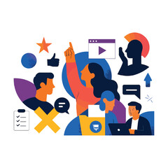 abstract illustrations of people