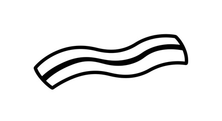 Stylized bacon strip illustration offering a minimalist design for culinary themes
