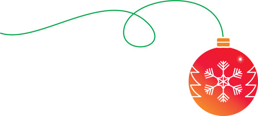 christmas ball with snowflake decoration 