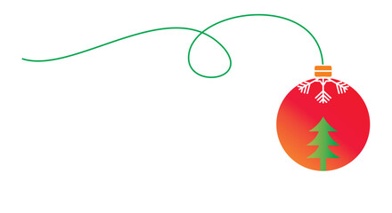 christmas ball with christmas tree