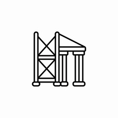 building under construction icon sign vector