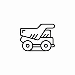 construction dump truck icon sign vector