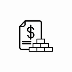 cost estimate budgeting icon sign vector