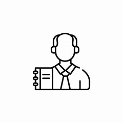 man profile resume icon sign vector
