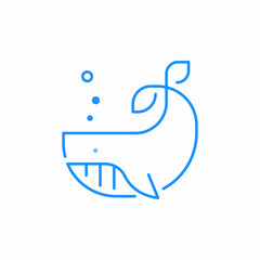 whale sea icon sign vector