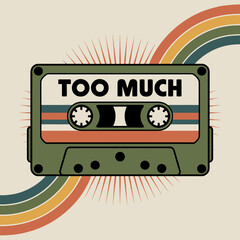 Retro cassette tape with 