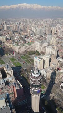 Santiago Centro visto desde un Dron, toma a&eacute;rea
