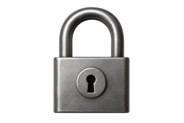 Fototapeta premium Metal padlock providing security, protection, and privacy for digital and physical access control with transparent background