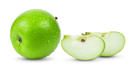 green apple isolated on transparent png ( Image from camera)