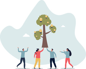 Green innovations in business as tree with creative ideas.about a man and his life.