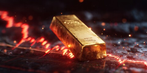 Trading action on gold bars amid market fluctuations financial environment dynamic viewpoint