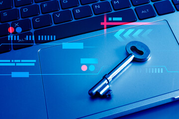 digital key and privacy management policy for cyber security , security awareness concept