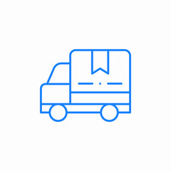package delivery truck icon sign vector