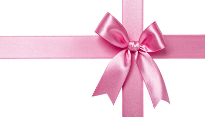 Schleifenband in pink, transparenter Hintergrund, png