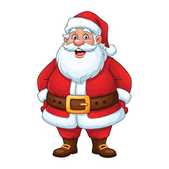 Vector art of cheerful santa claus cartoon character illustration
