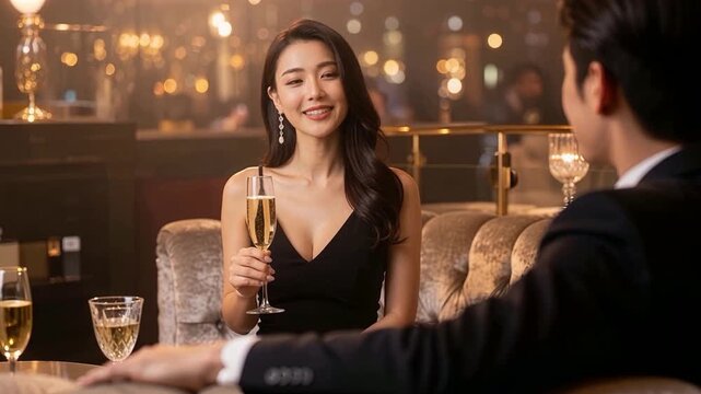 談笑するキャバ嬢