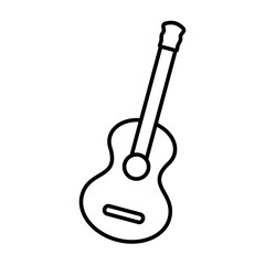Fototapeta premium Guitar musical instrument icon, simple flat style, vector illustration, symbol, pictogram design logo template, for ui or ux isolated on white for mobile app, editable