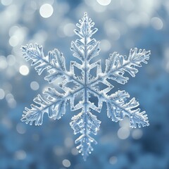 snowflake on a blue background