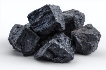 Obraz premium Black charcoal pieces high resolution sharp detail artistic composition arrangement