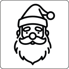 Obraz premium Festive Santa Claus face illustration isolated on transparent background