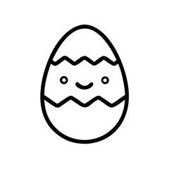 funny easter egg with funny face